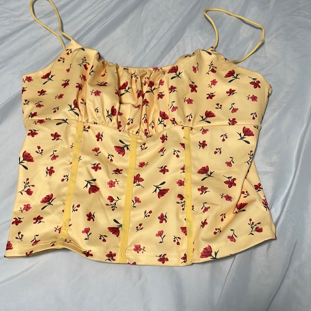 Shein floral crop top